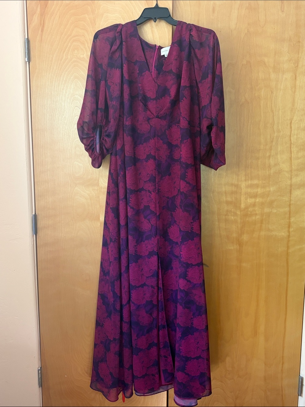 Sachin + Babi Plum and Burgundy Floral Maxi Dress